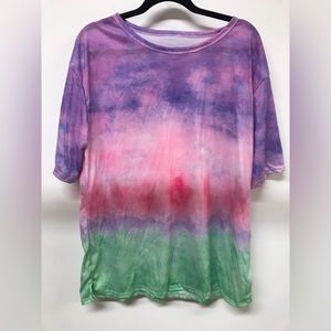 Women round neck multi color short sleeve top casual wear blouse t-shirt summer